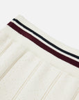 EP YAYING Sporty Contrast Stripe Pleated Mini Skirt