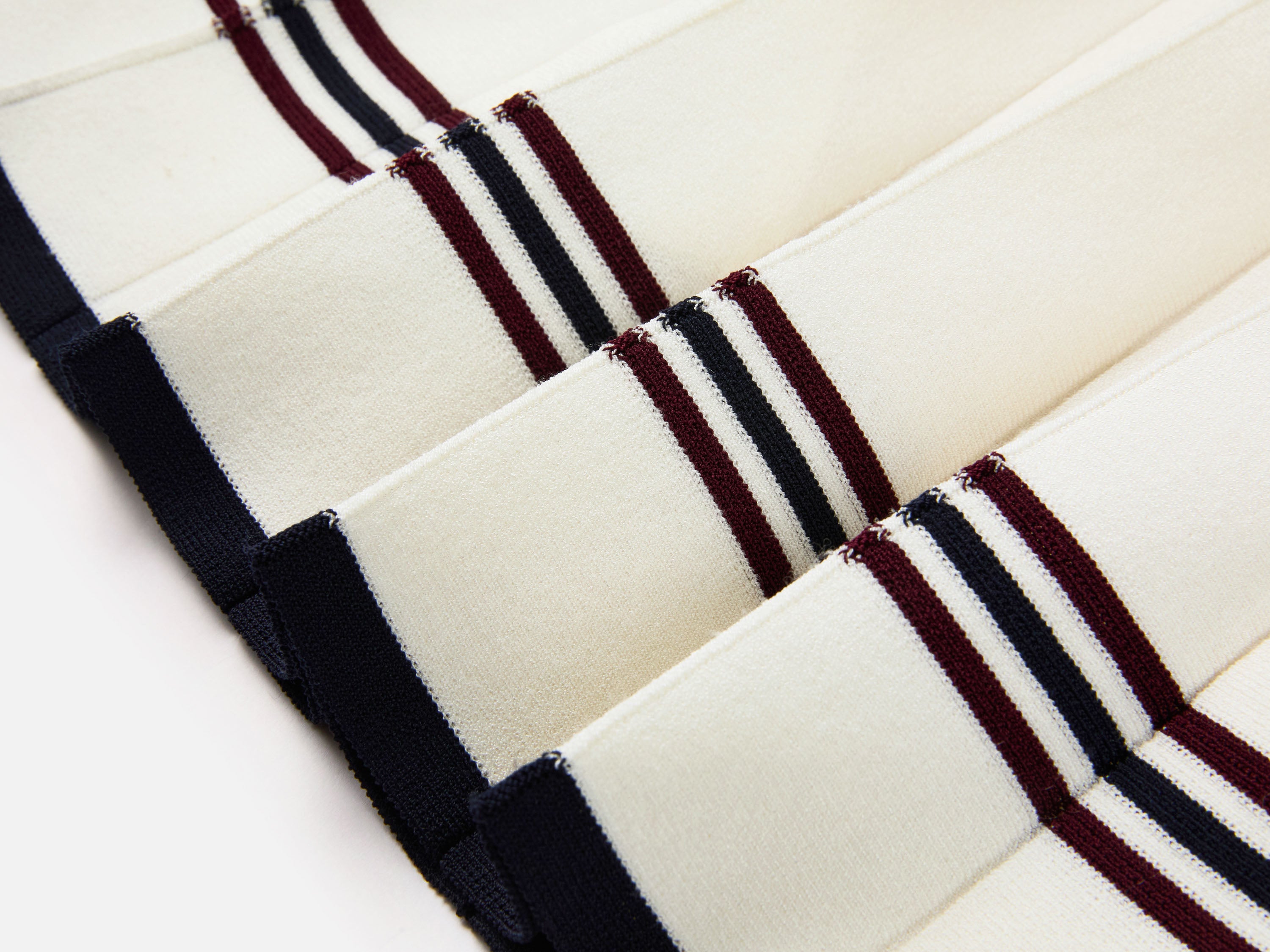 EP YAYING Sporty Contrast Stripe Pleated Mini Skirt