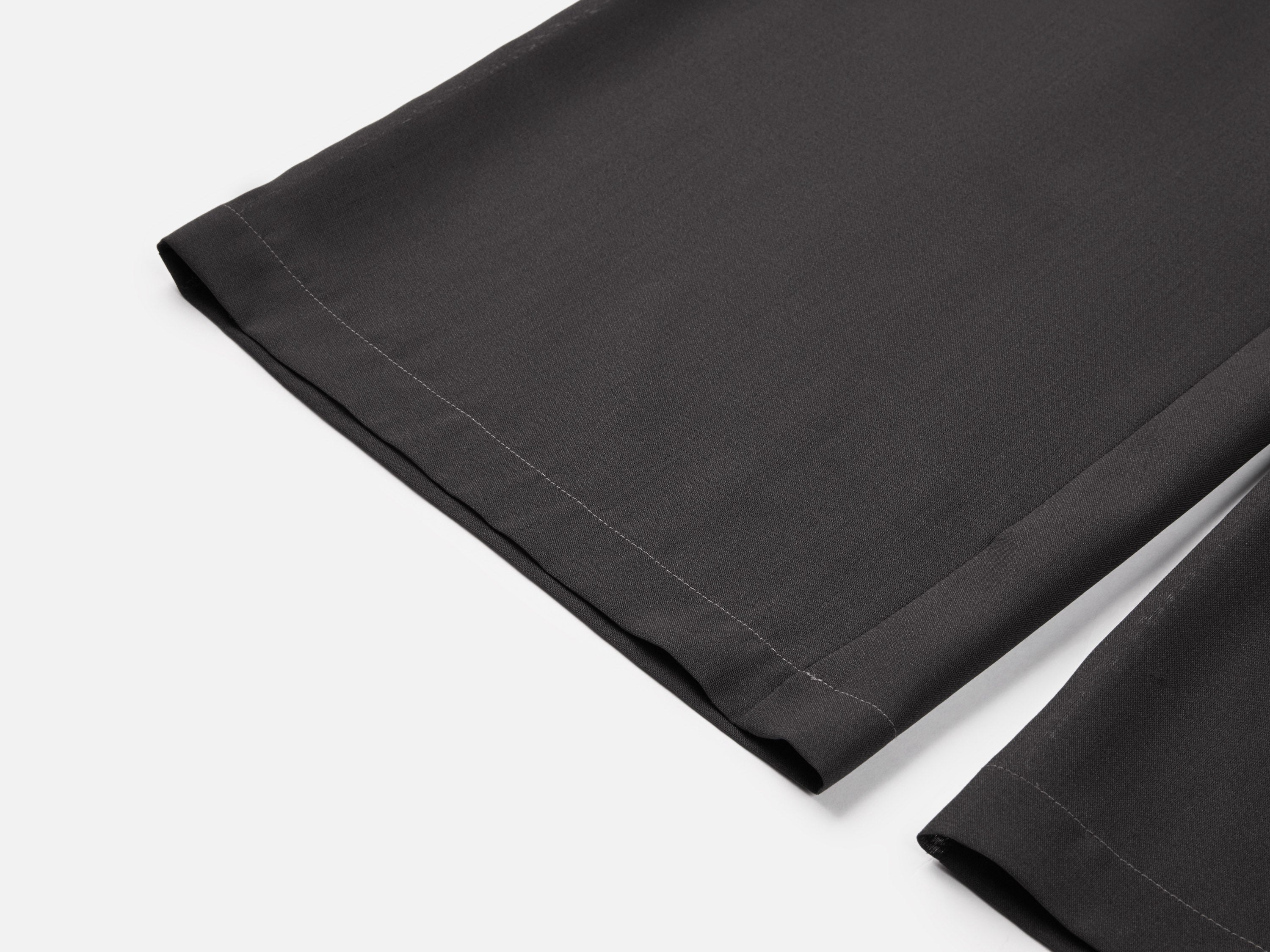 EP YAYING Lightweight Wool Relaxed Wide-Leg Pants in Deep Gray