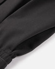 EP YAYING Lightweight Wool Relaxed Wide-Leg Pants in Deep Gray