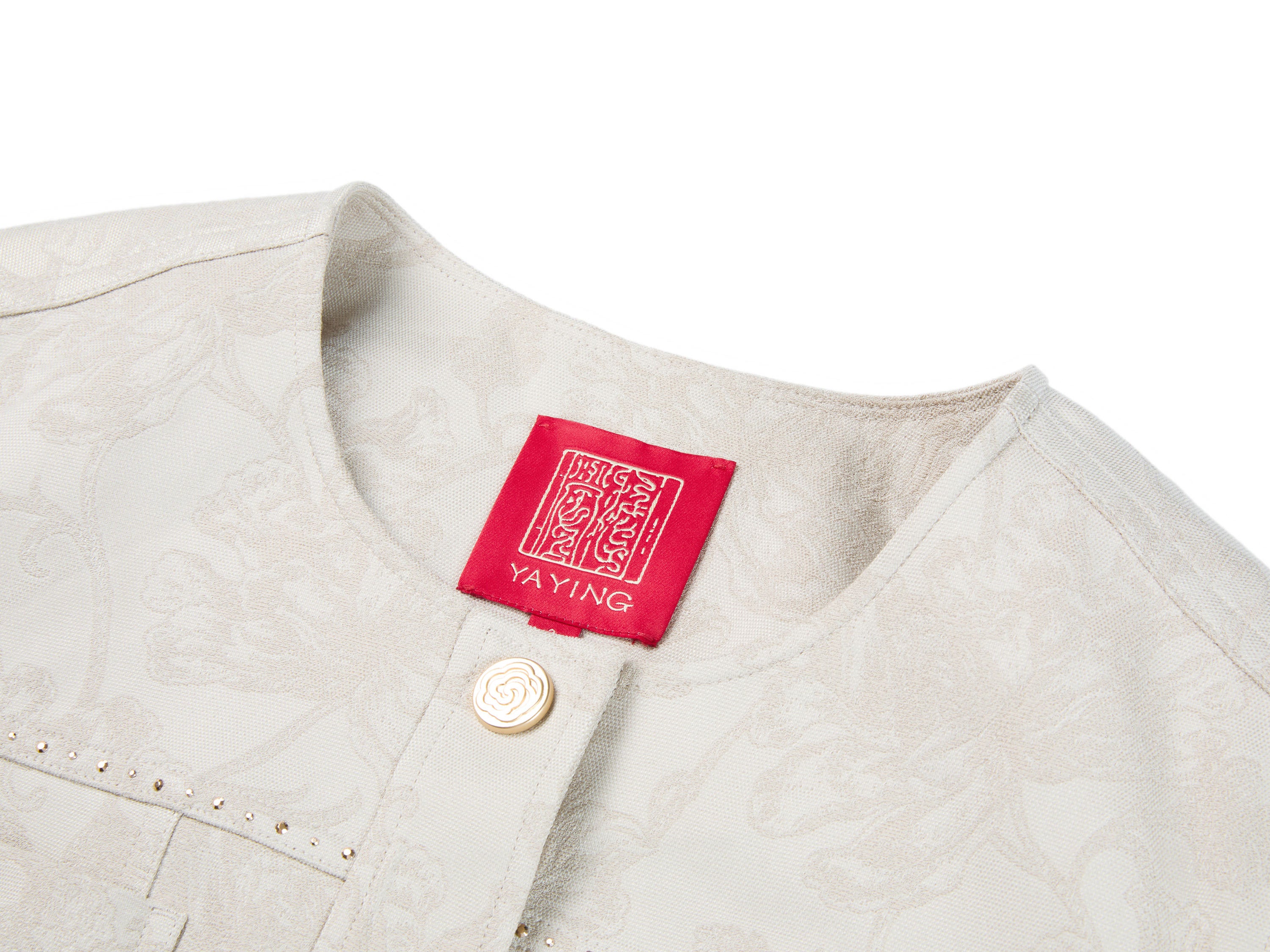 YAYING White Short Sleeve Button Shirt