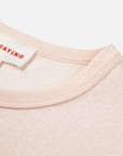 EP YAYING Bamboo Cotton Round Neck Embroidered Floral Short Sleeve Top