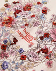 EP YAYING Bamboo Cotton Round Neck Embroidered Floral Short Sleeve Top