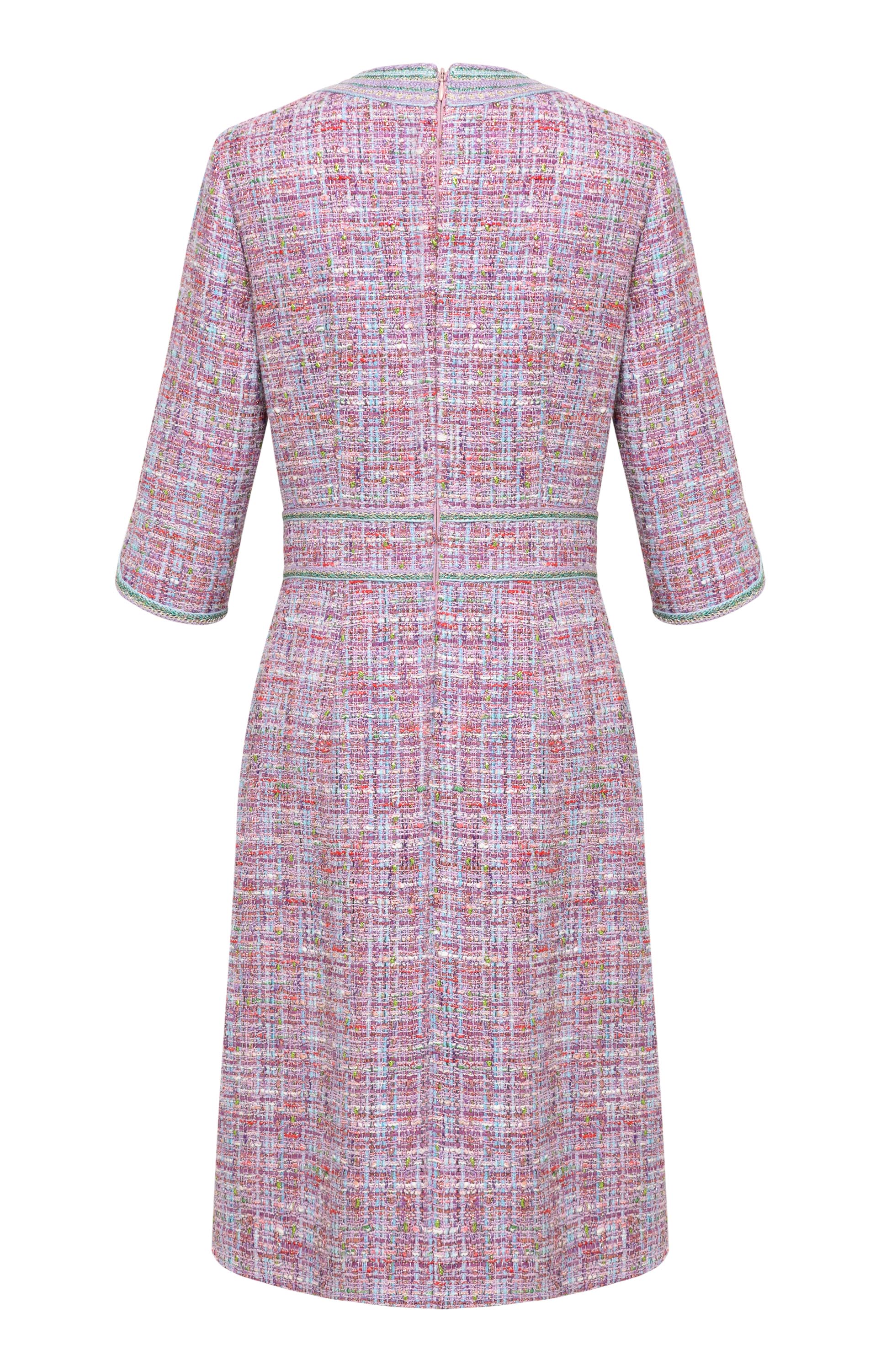 YAYING Pink Tweed Dress