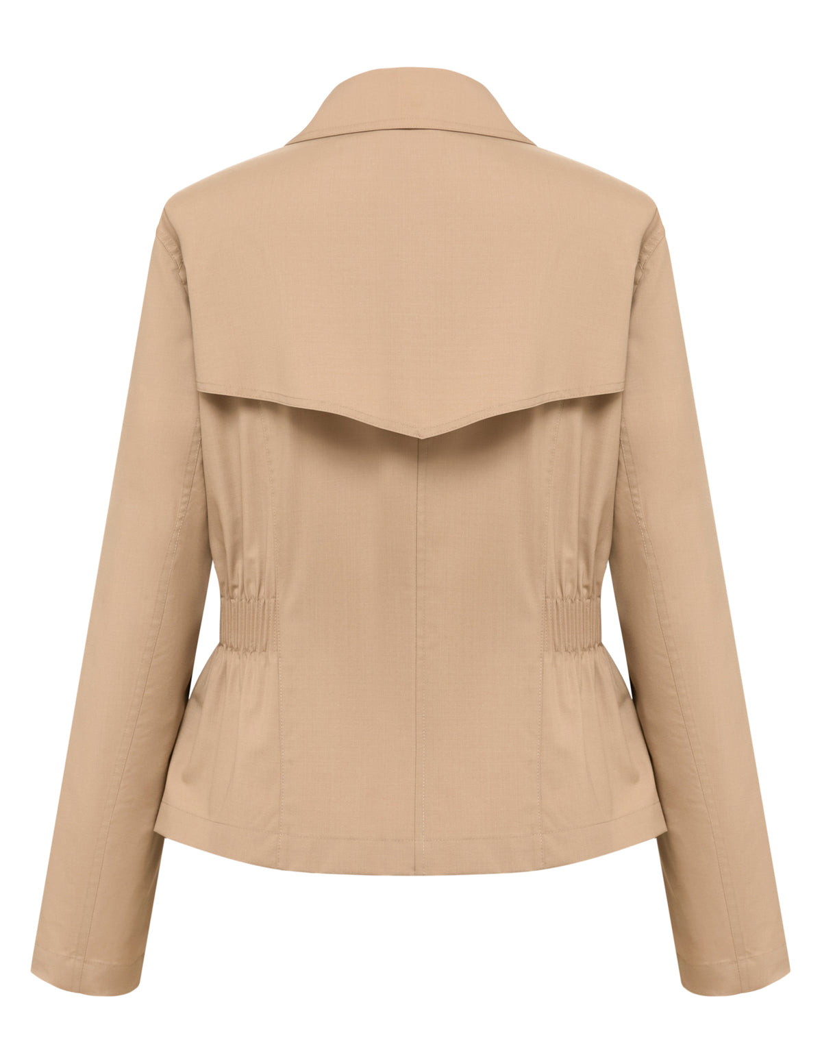 YAYING Wool-Silk Blend Cinched Waist Coat