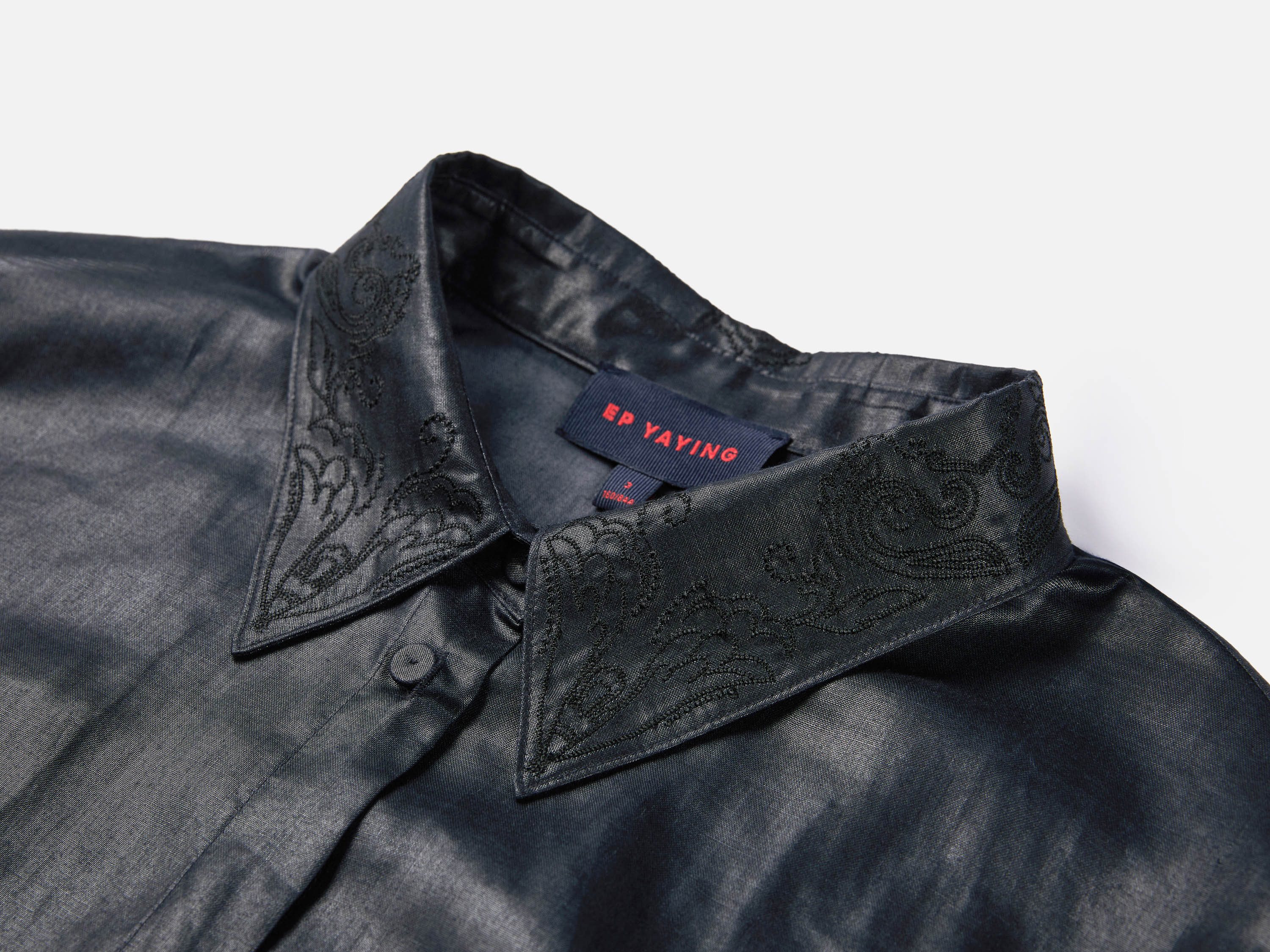 EP YAYING Embroidered Textured Lightweight Shirt