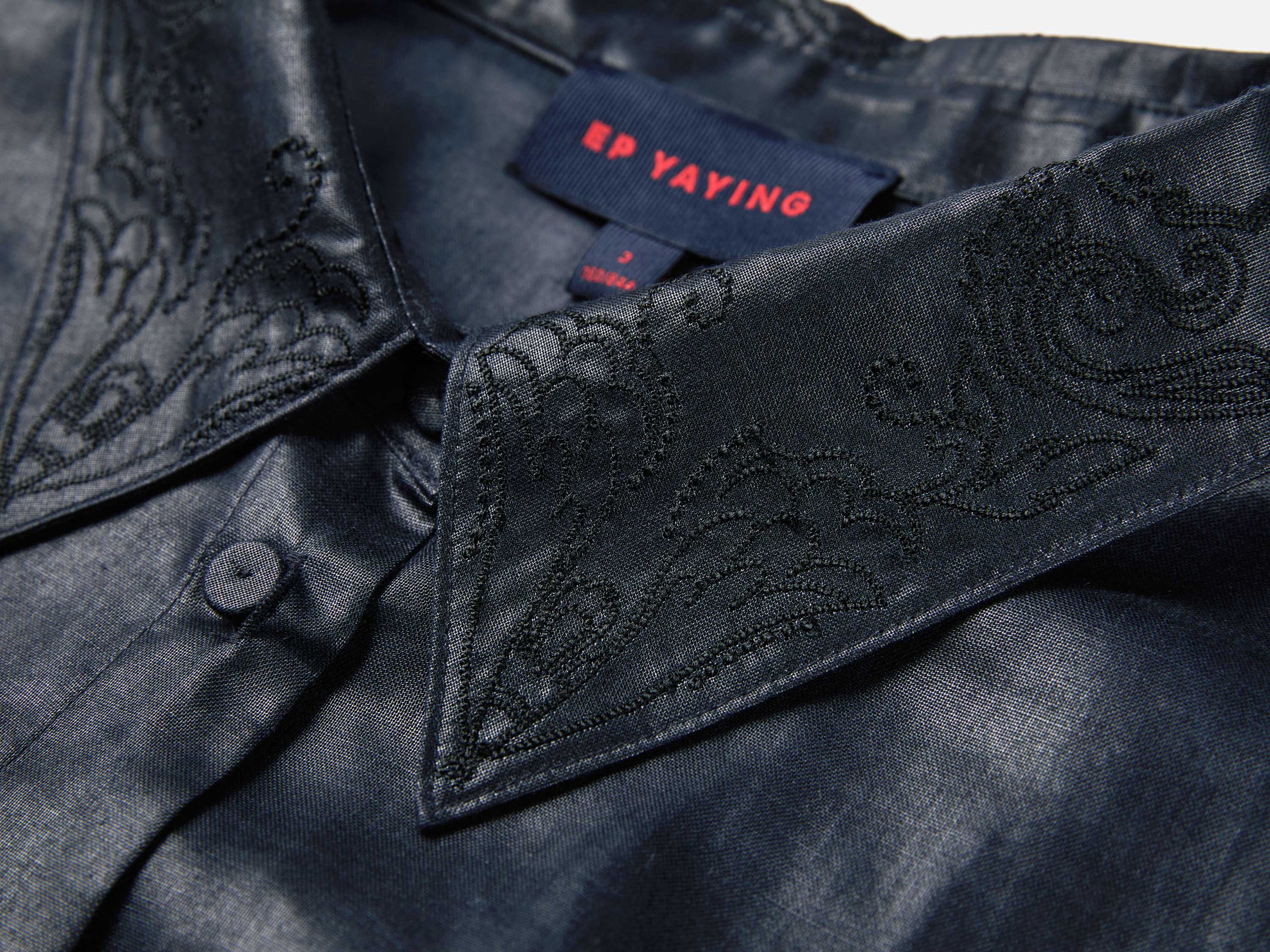 EP YAYING Embroidered Textured Lightweight Shirt