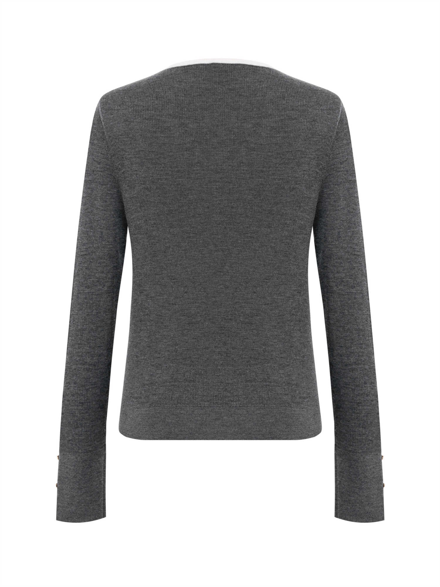 EP YAYING Wool V-neck Knitted Cardigan