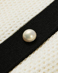 EP YAYING Short Sleeve Cotton Knitted Blazer Cardigan