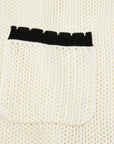 EP YAYING Long Cotton-Linen Knitted Coat
