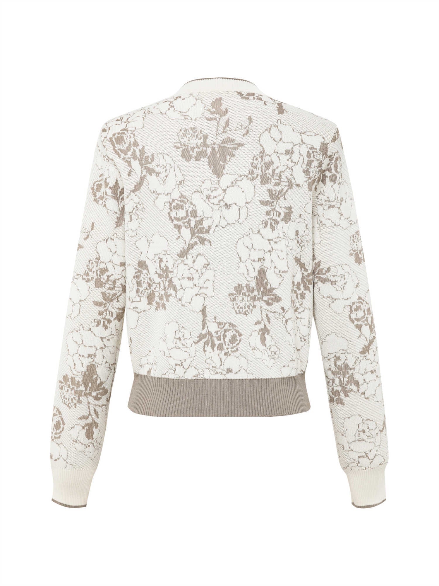 EP YAYING Peony Jacquard Knit Sweater