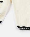 EP YAYING Long Cotton-Linen Knitted Coat
