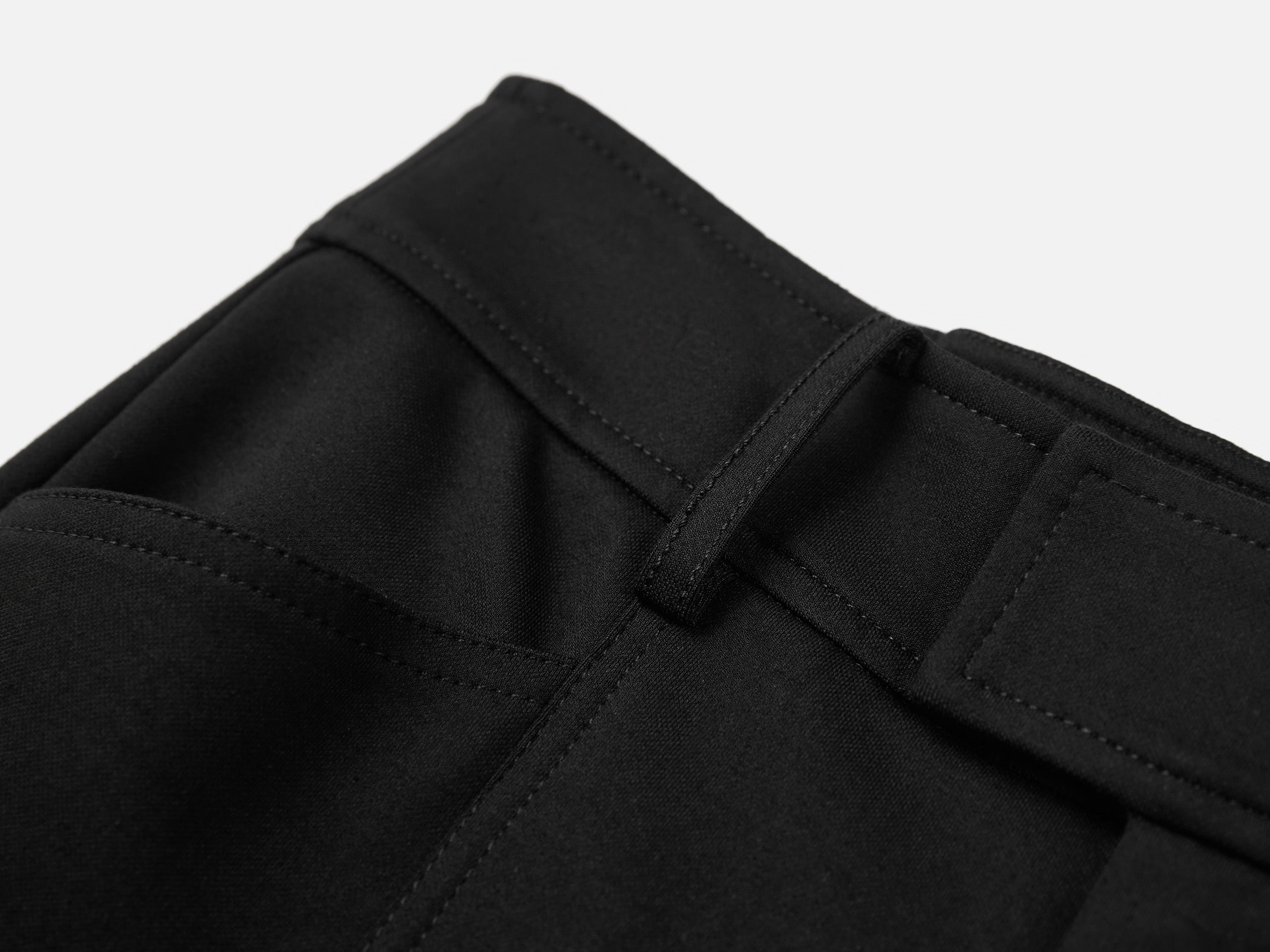 EP YAYING Double-Faced Knit High-Waisted Flared Pants