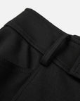 EP YAYING Double-Faced Knit High-Waisted Flared Pants
