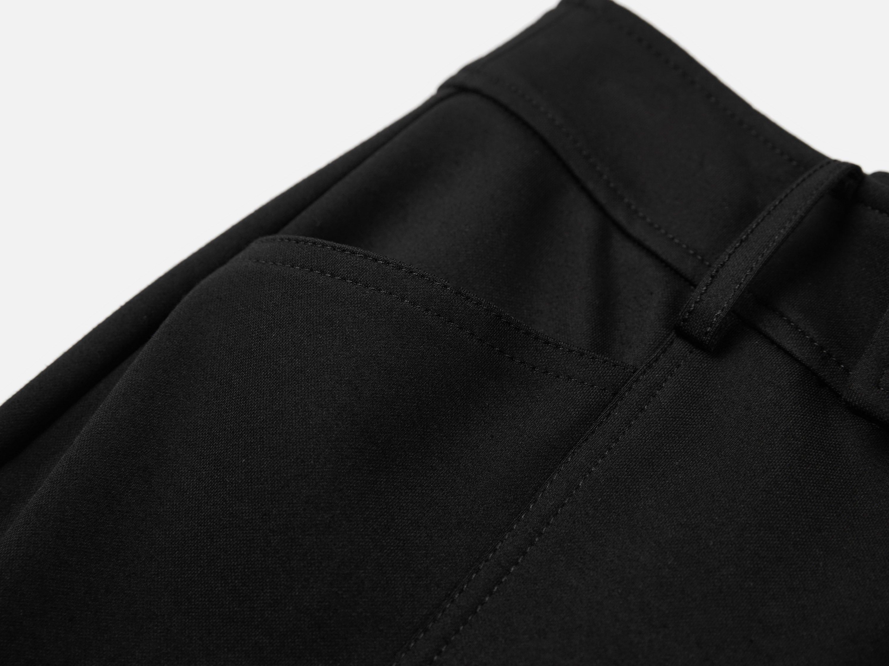 EP YAYING Double-Faced Knit High-Waisted Flared Pants
