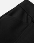 EP YAYING Double-Faced Knit High-Waisted Flared Pants