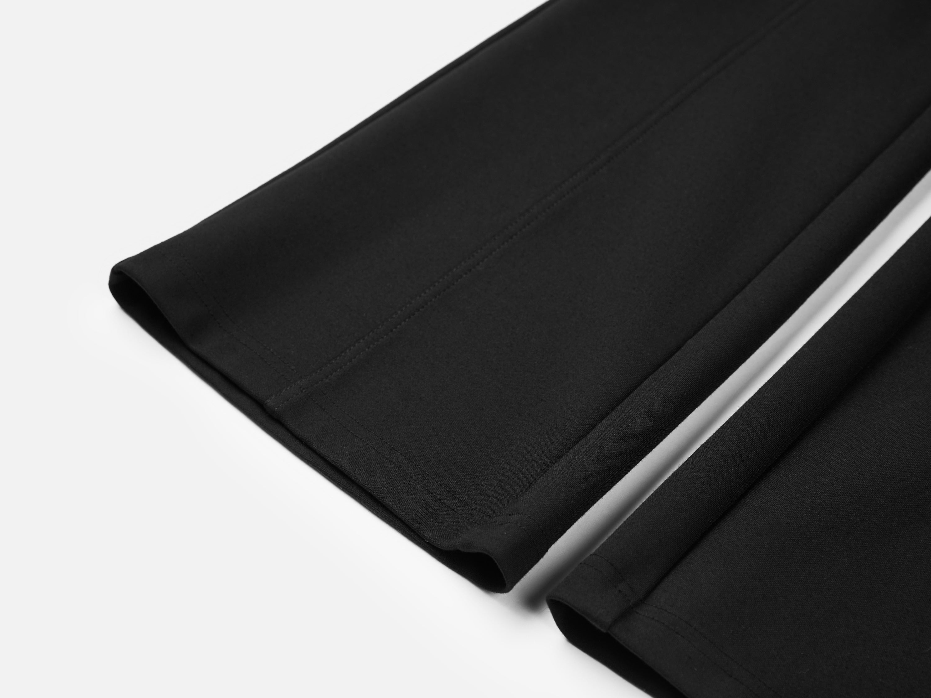 EP YAYING Double-Faced Knit High-Waisted Flared Pants