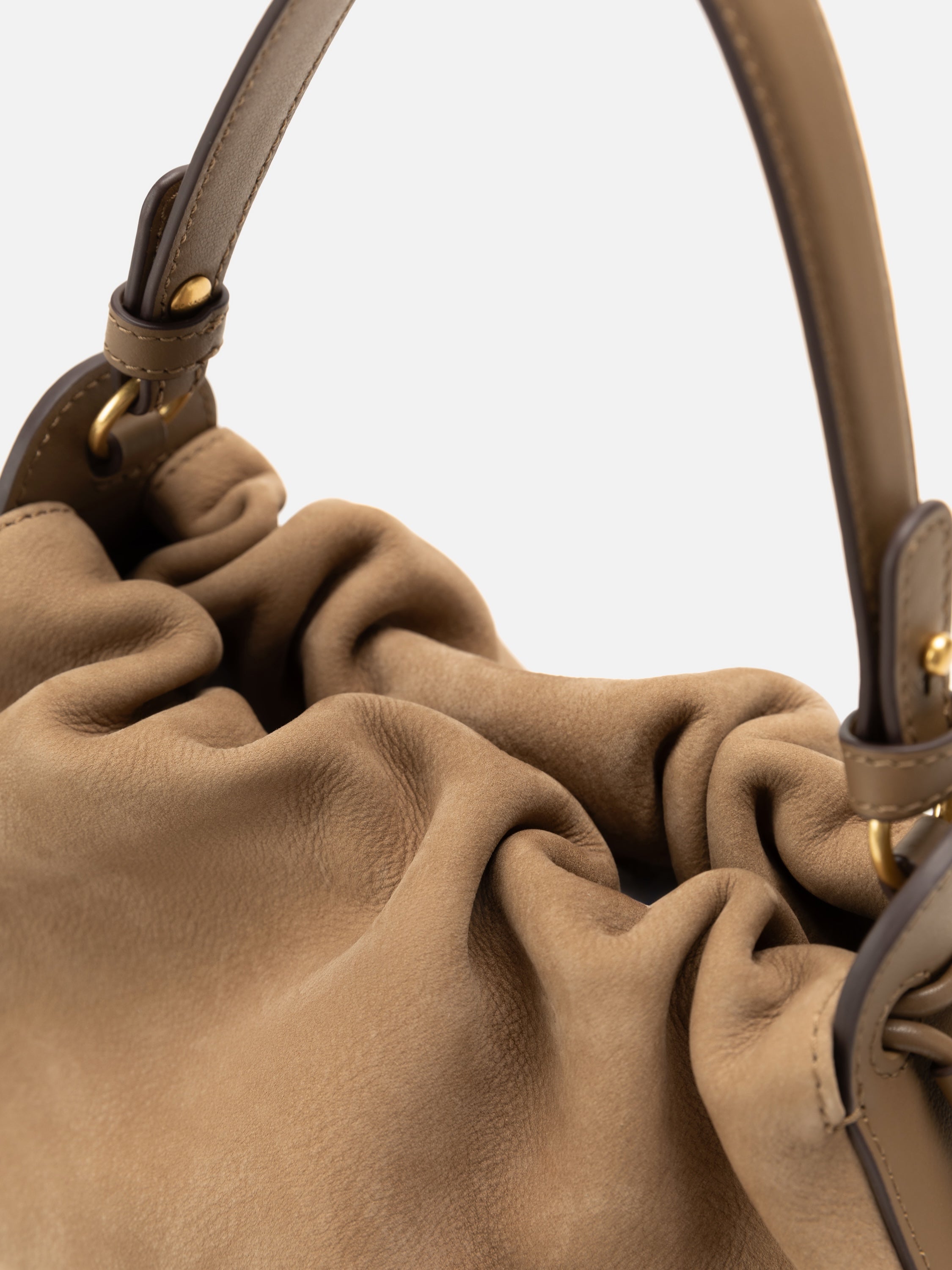 EP YAYING Matte Cowhide Bucket Bag (Small)