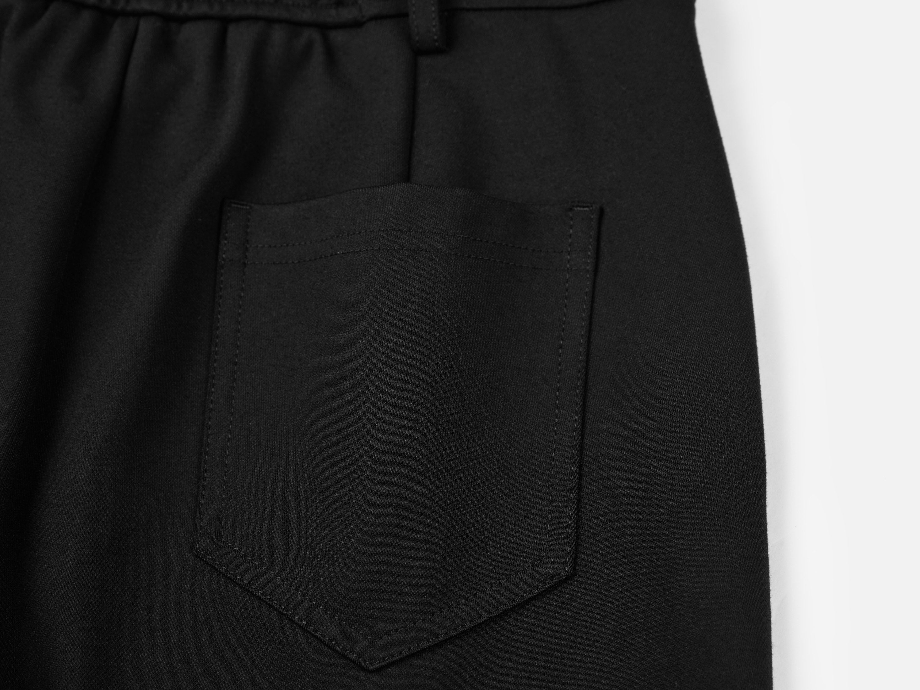 EP YAYING Double-Faced Knit High-Waisted Flared Pants