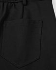 EP YAYING Double-Faced Knit High-Waisted Flared Pants