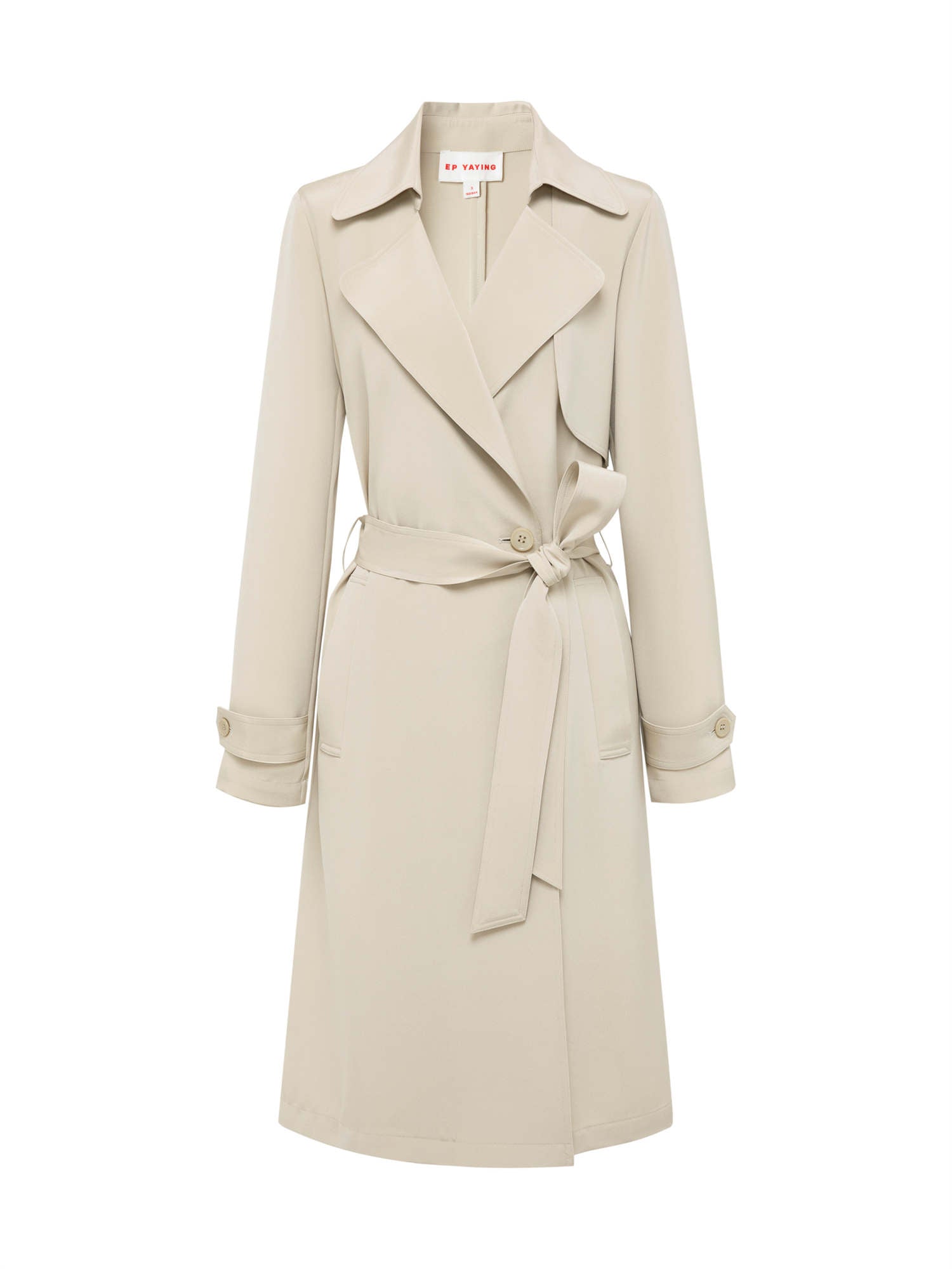 YAYING Mulberry Long Trench Coat EGJPS7302AG