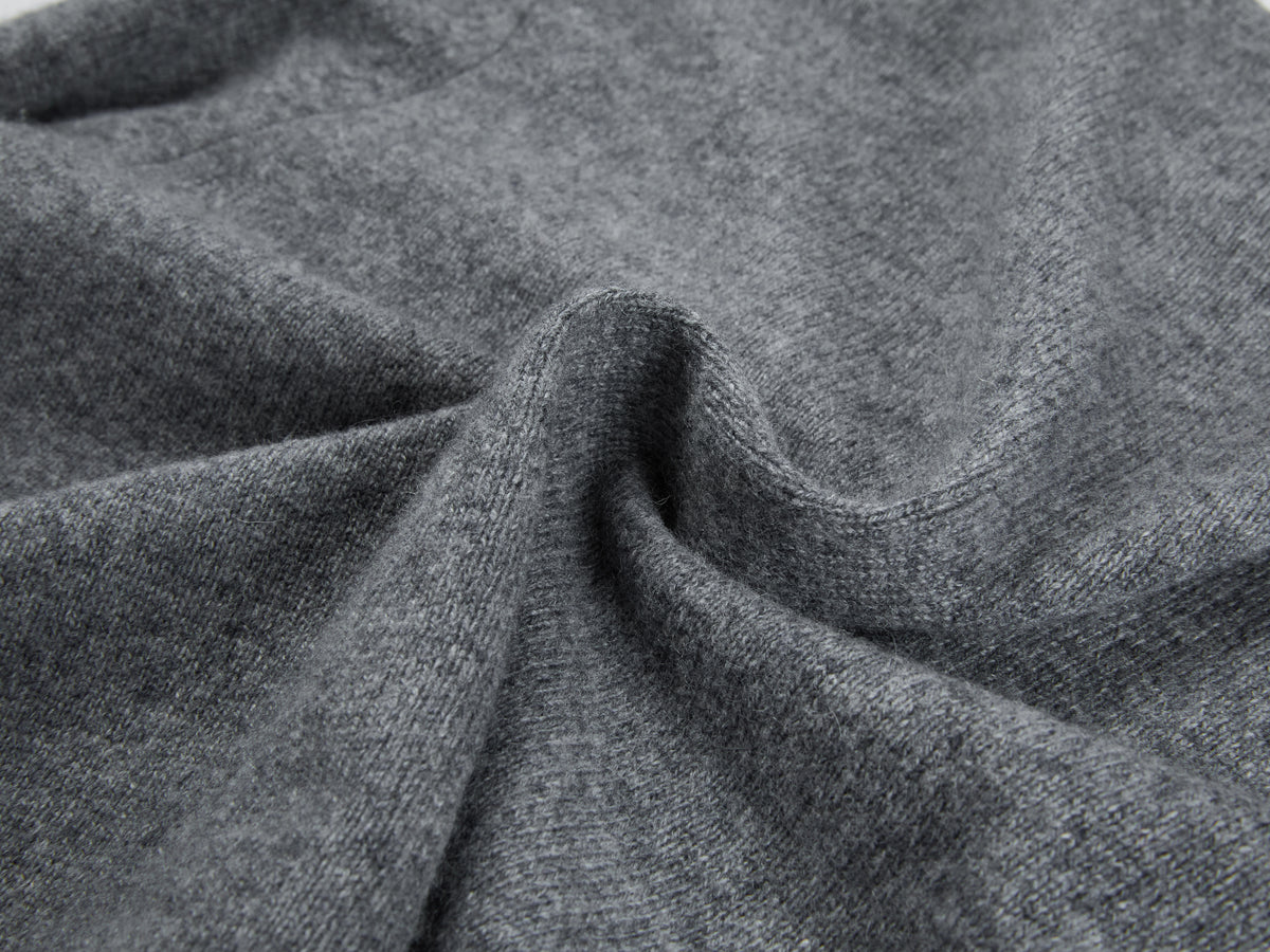 EP YAYING Layered Collar Soft Wool Cashmere Old Money Style Sweater
