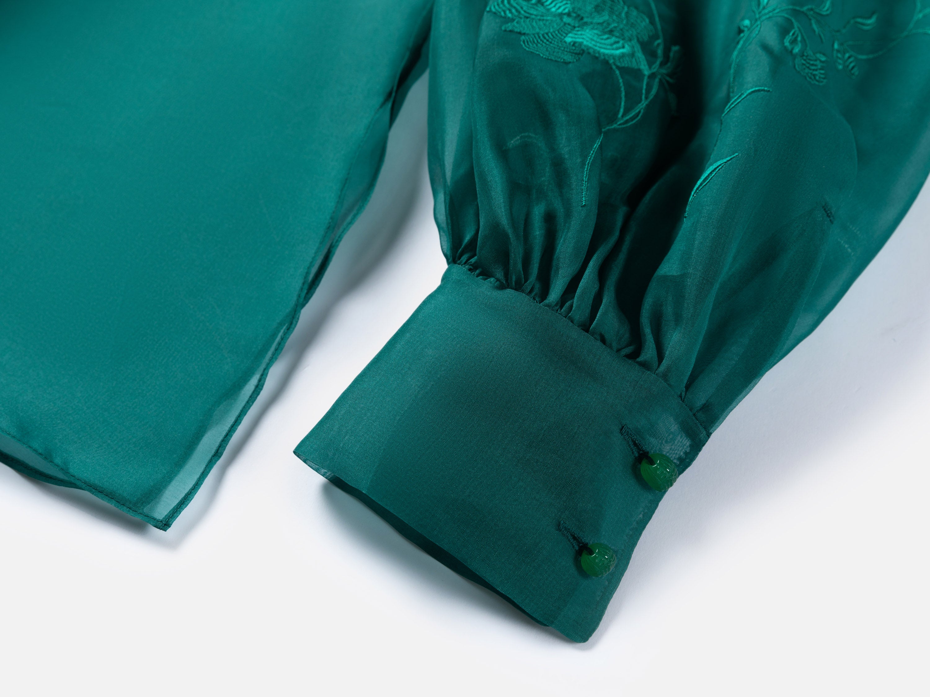 EP YAYING Green Sheer Blouse