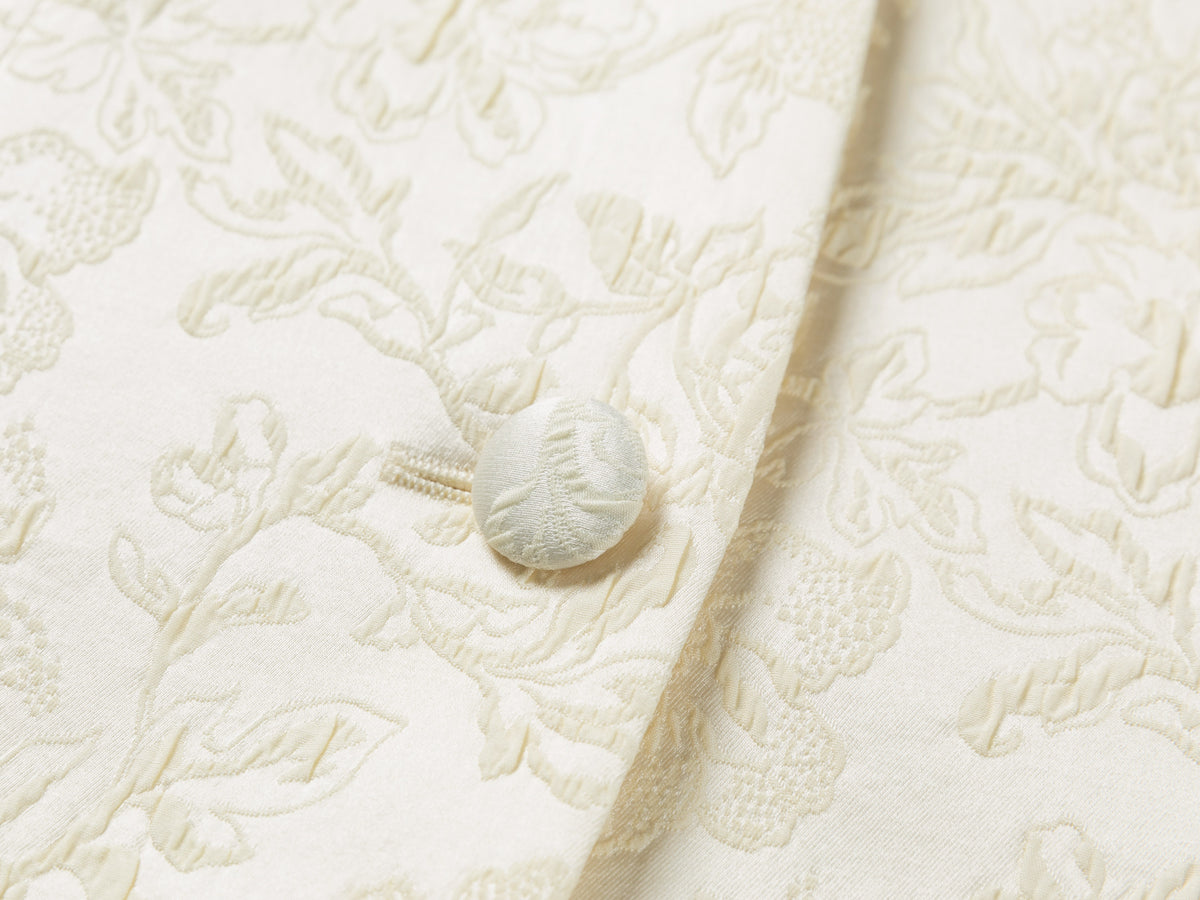 EP YAYING Mulberry Silk Wool Jacquard Blazer Coat