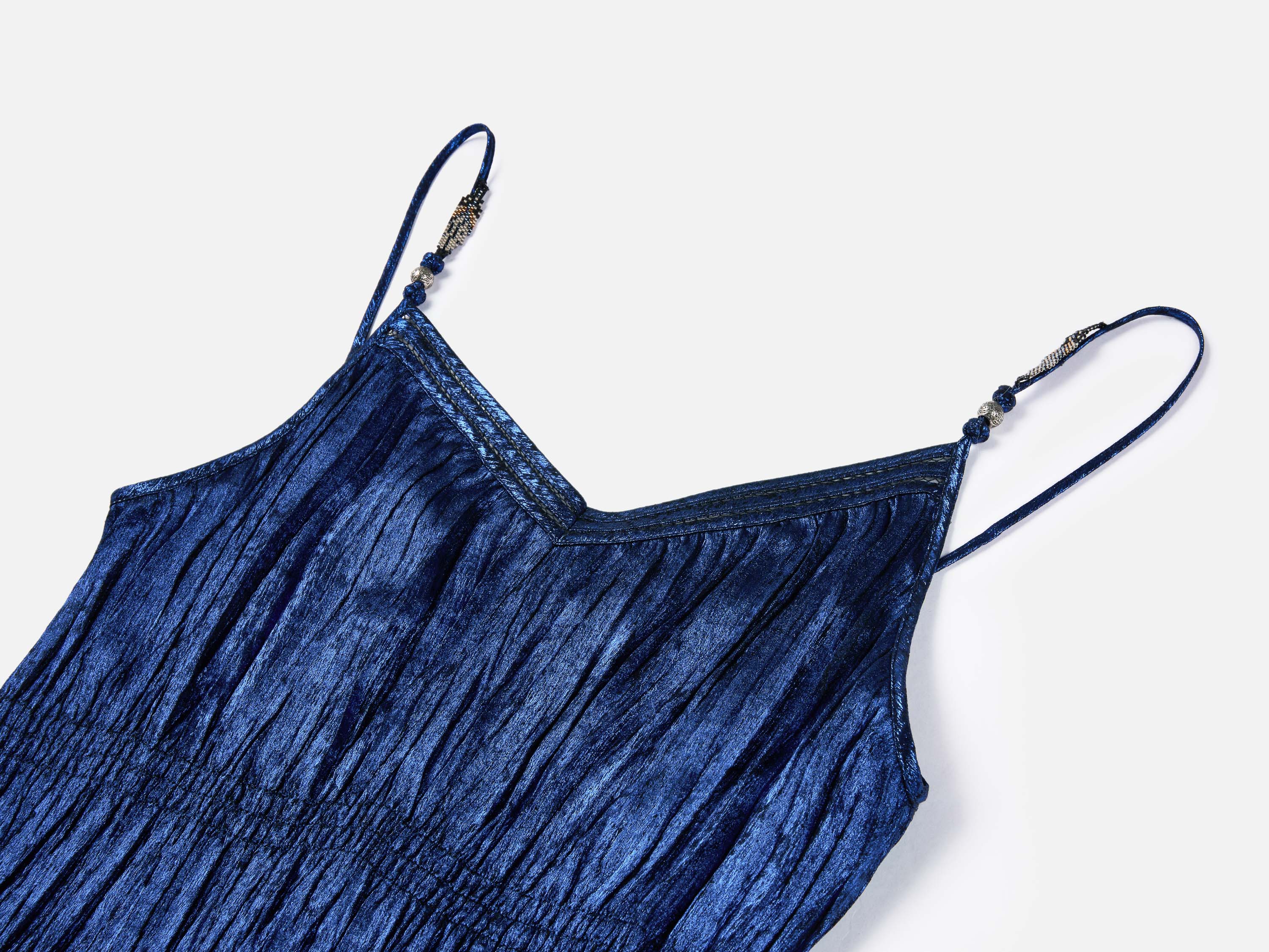 EP YAYING Elegant Pleated Waist-Cinching Slip Dress