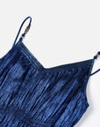 EP YAYING Elegant Pleated Waist-Cinching Slip Dress