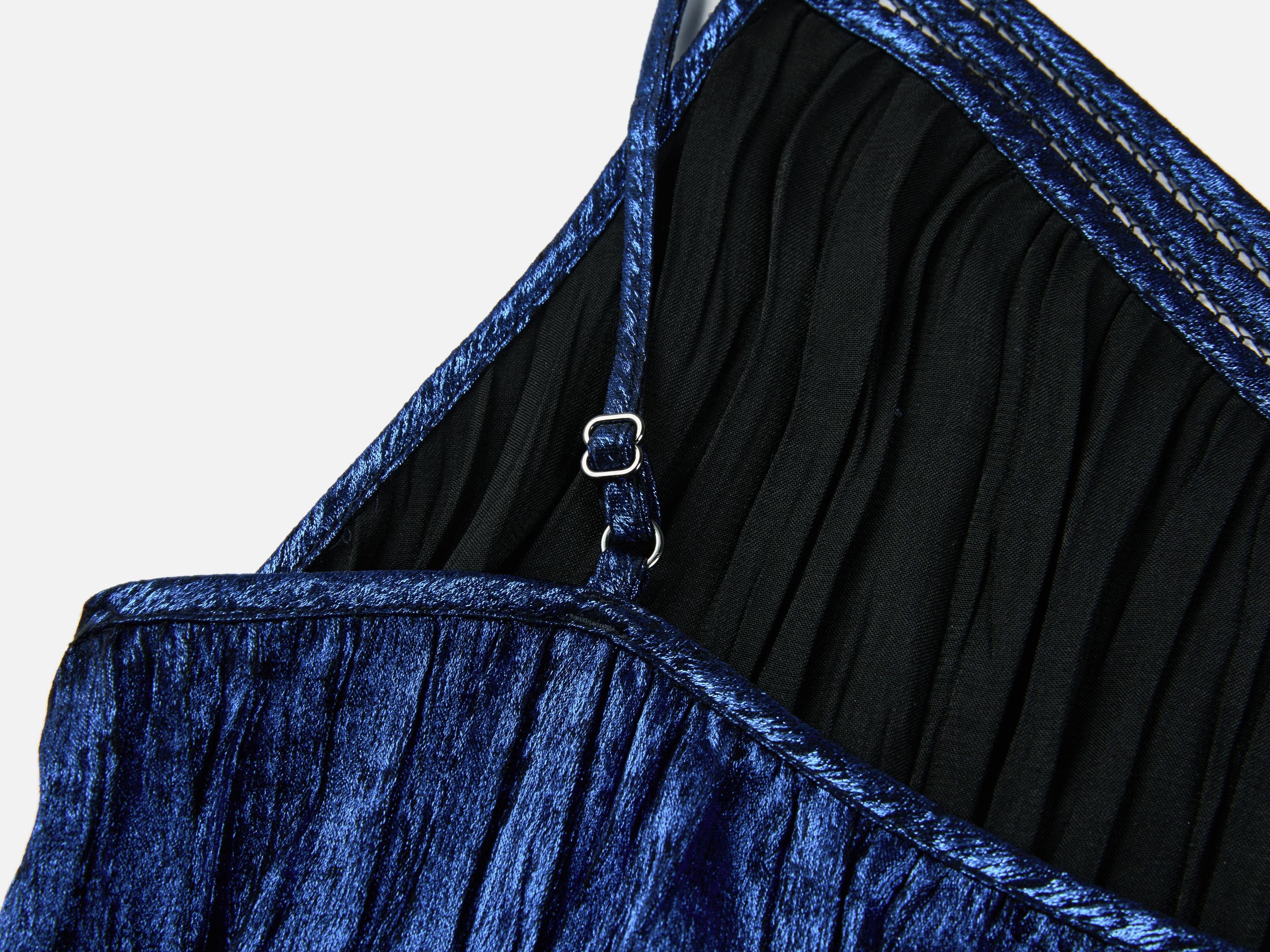 EP YAYING Elegant Pleated Waist-Cinching Slip Dress