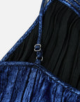 EP YAYING Elegant Pleated Waist-Cinching Slip Dress