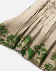 EP YAYING Floral Printed Pleated Belted Waist-Cinching Dress