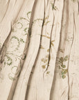 EP YAYING Floral Printed Pleated Belted Waist-Cinching Dress