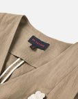 EP YAYING 100% Linen Mandarin Collar Frog Button Vest