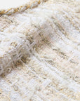 EP YAYING Light Gold Handcrafted Tweed Sleeveless Dress