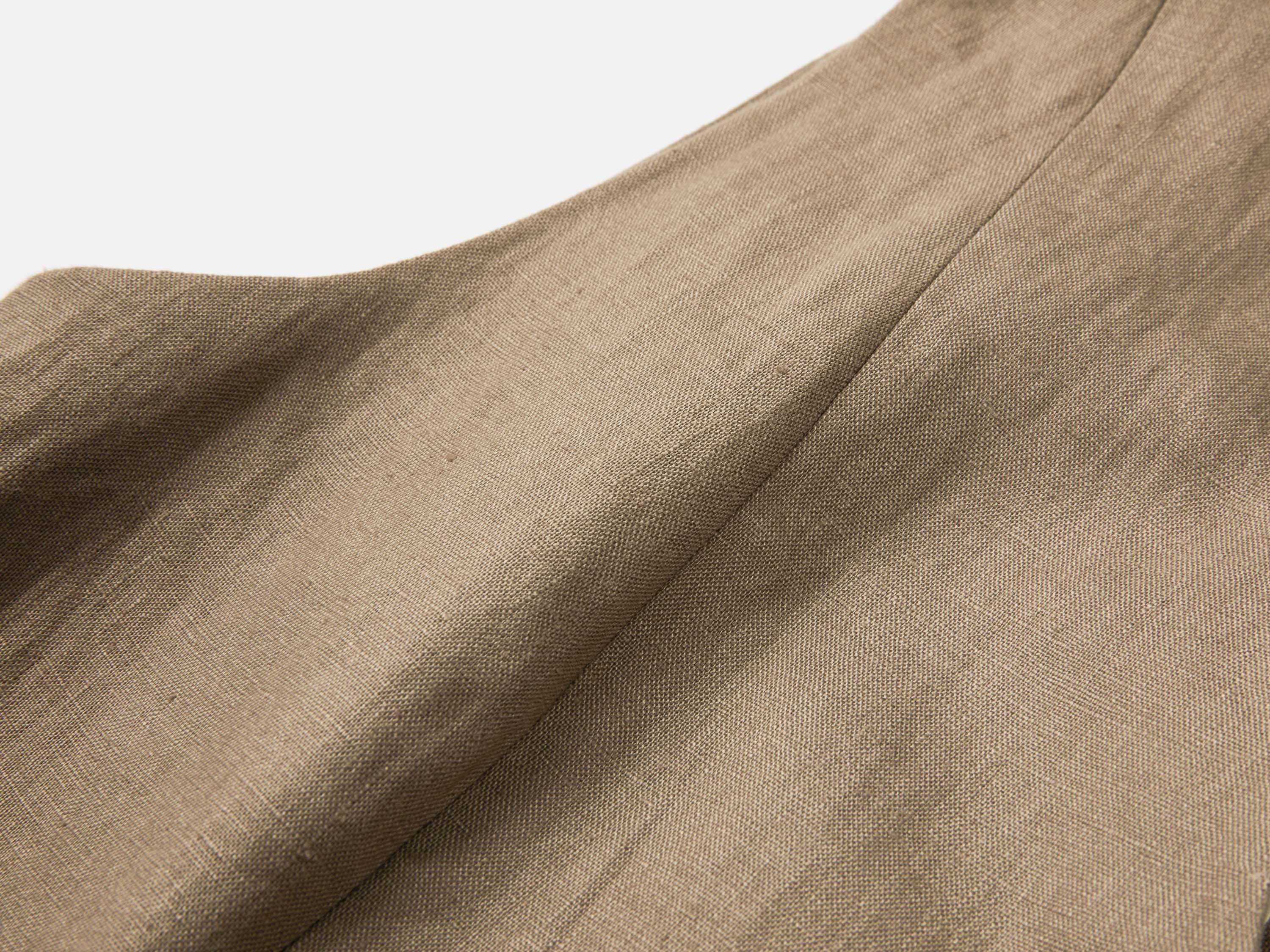 EP YAYING 100% Linen Mandarin Collar Frog Button Vest