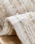EP YAYING Light Gold Handcrafted Tweed Sleeveless Dress