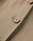 EP YAYING 100% Linen Mandarin Collar Frog Button Vest