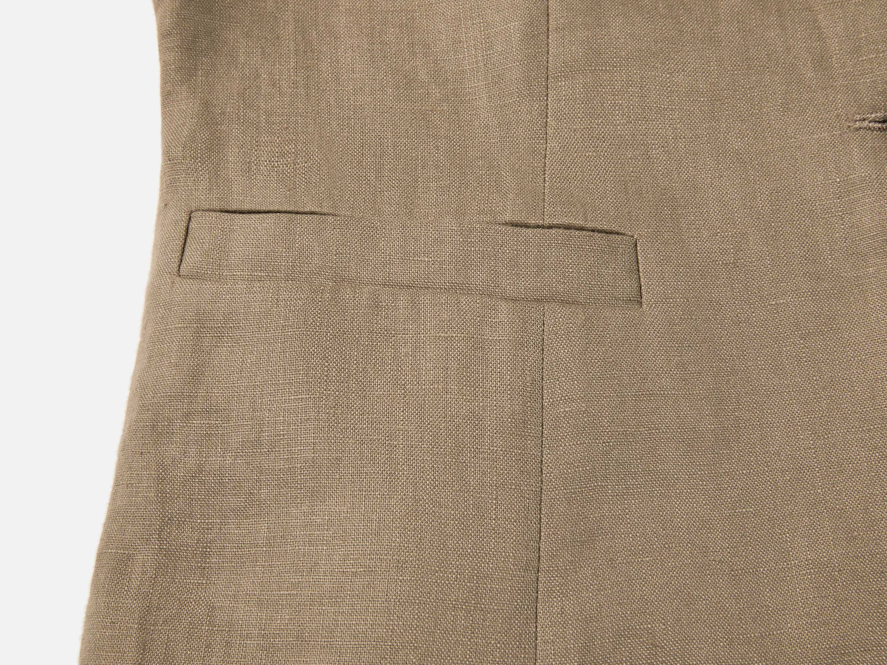 EP YAYING 100% Linen Mandarin Collar Frog Button Vest