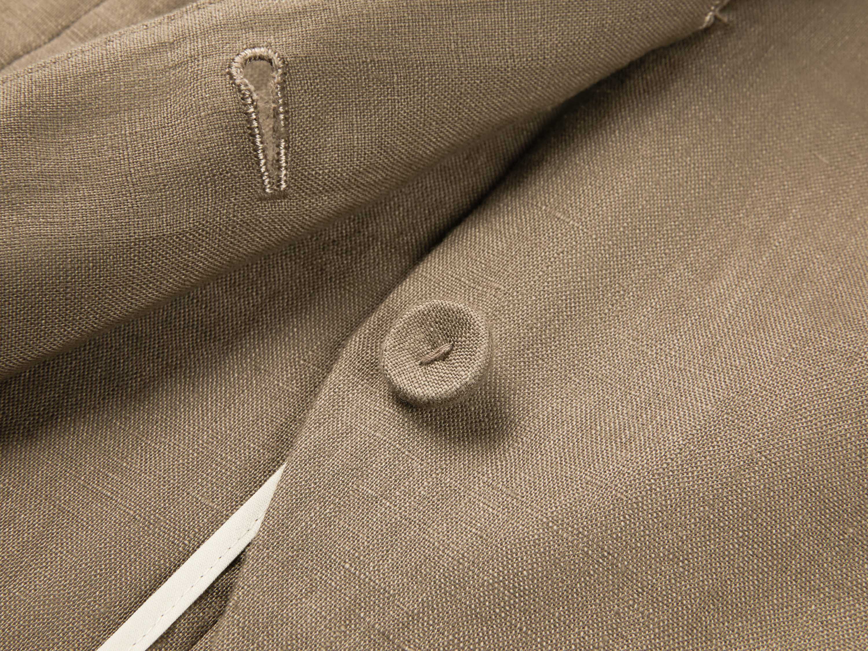 EP YAYING 100% Linen Mandarin Collar Frog Button Vest