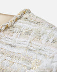 EP YAYING Light Gold Handcrafted Tweed Short Jacket