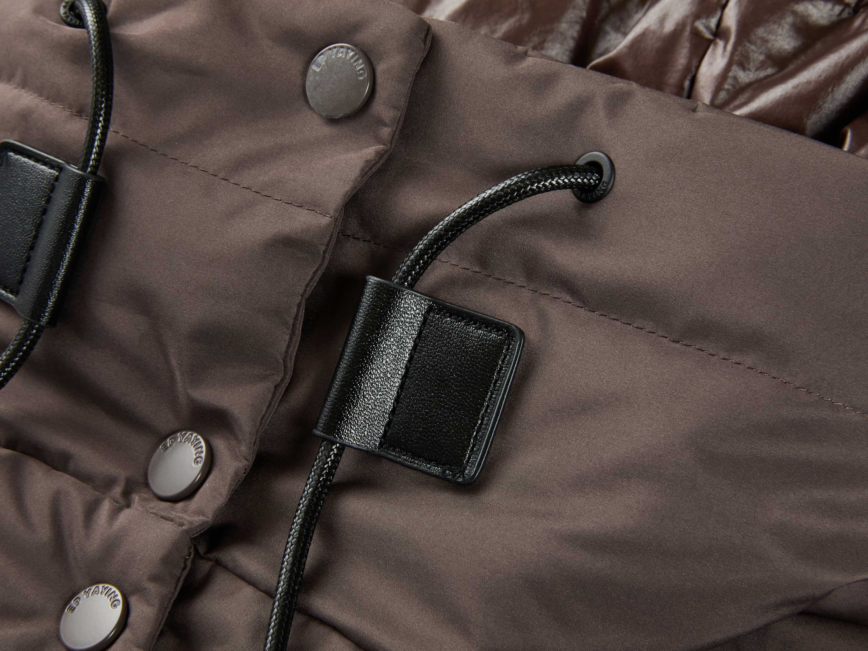 YAYING Brown Long Down Coat