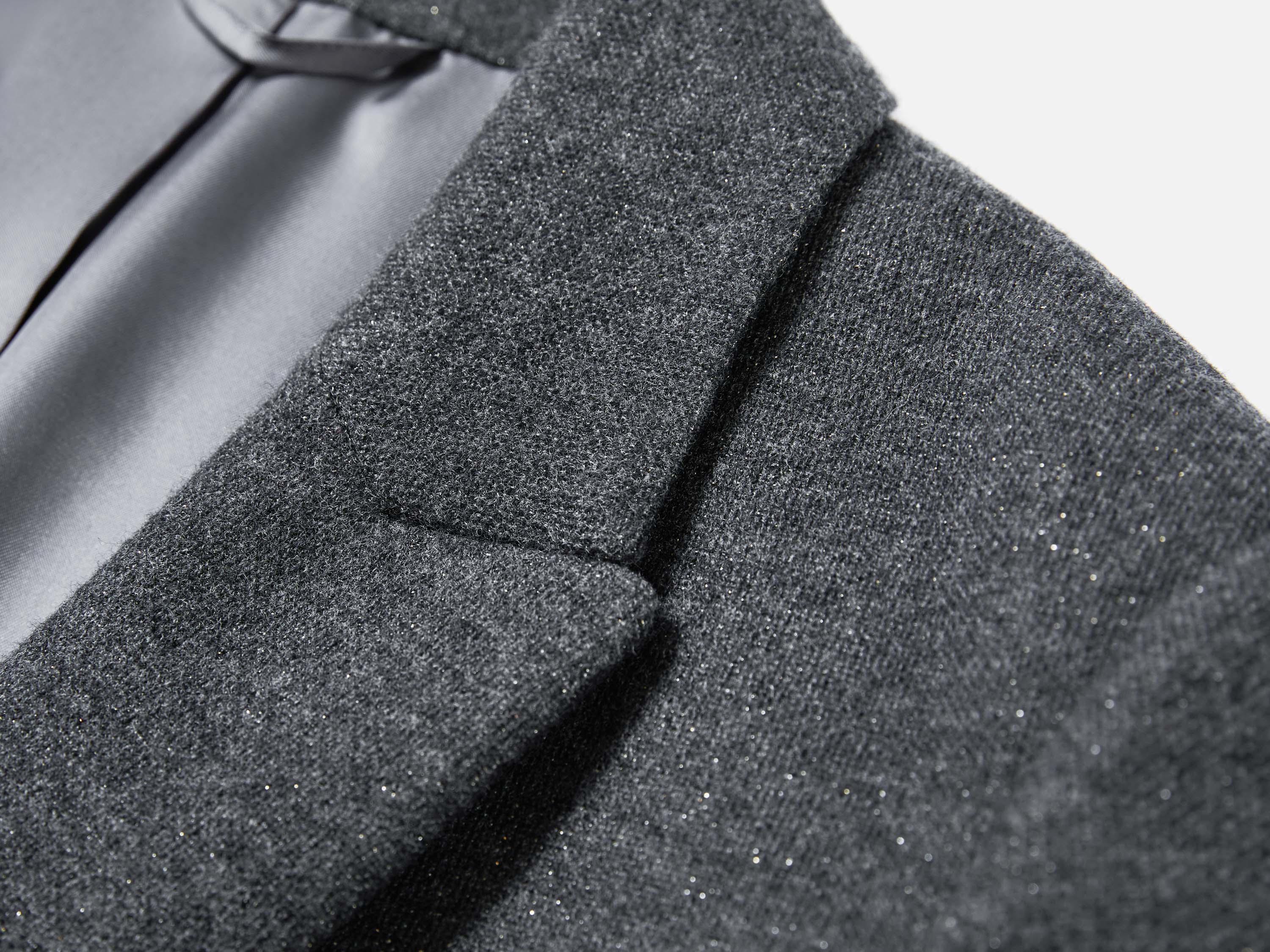 EP YAYING Honeycomb Knit Waisted Fitted Blazer