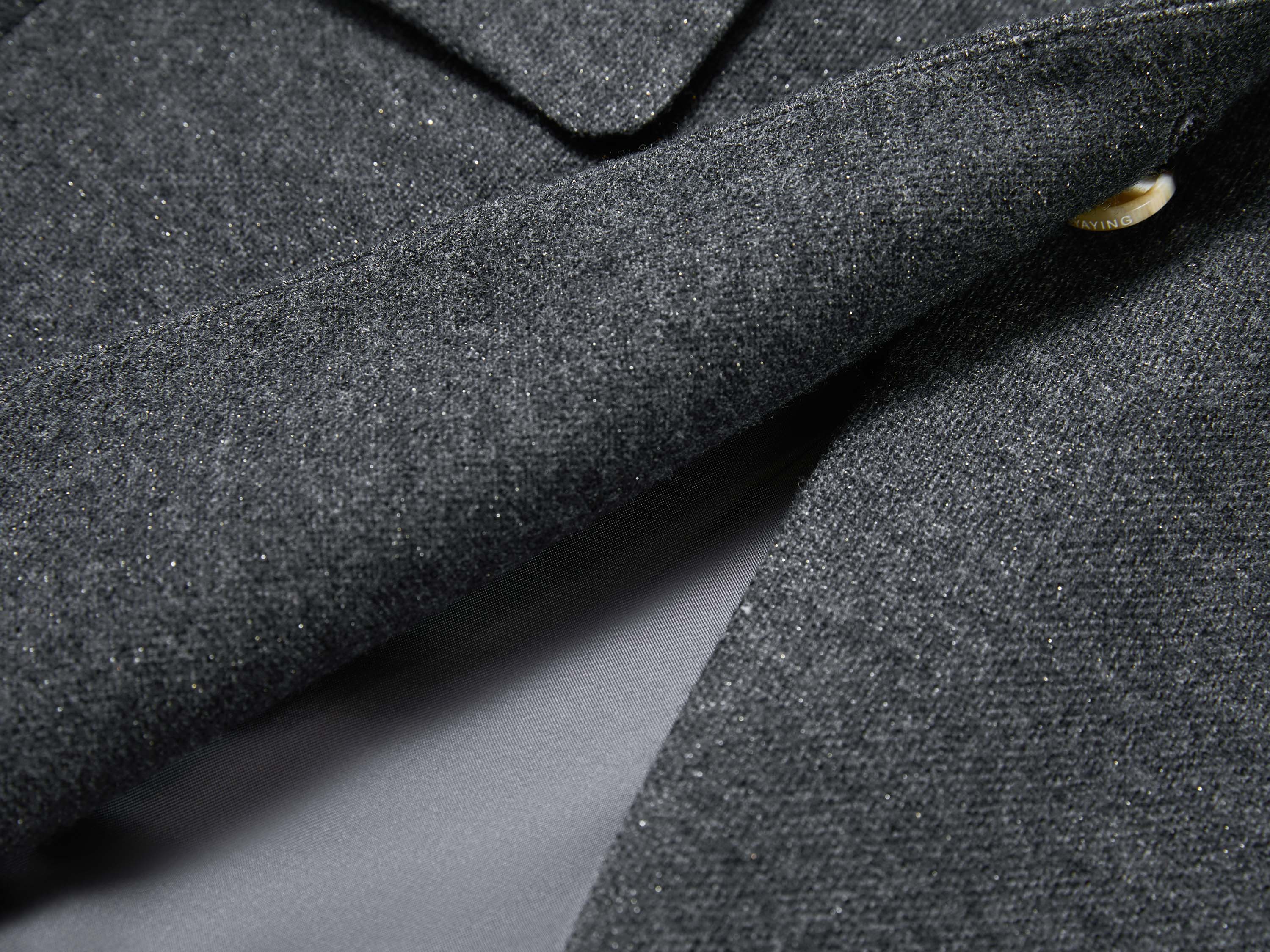 EP YAYING Honeycomb Knit Waisted Fitted Blazer