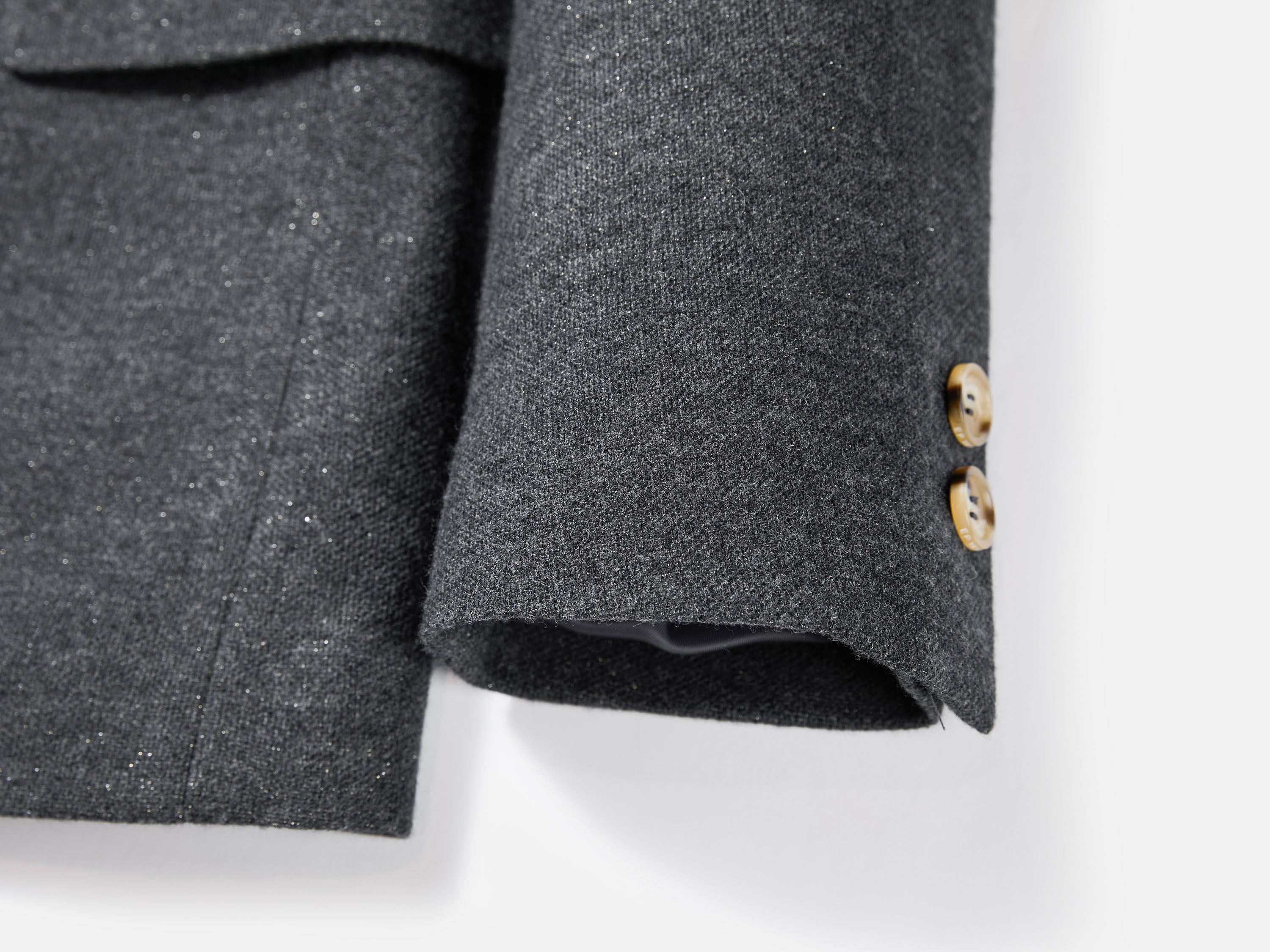 EP YAYING Honeycomb Knit Waisted Fitted Blazer