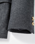 EP YAYING Honeycomb Knit Waisted Fitted Blazer