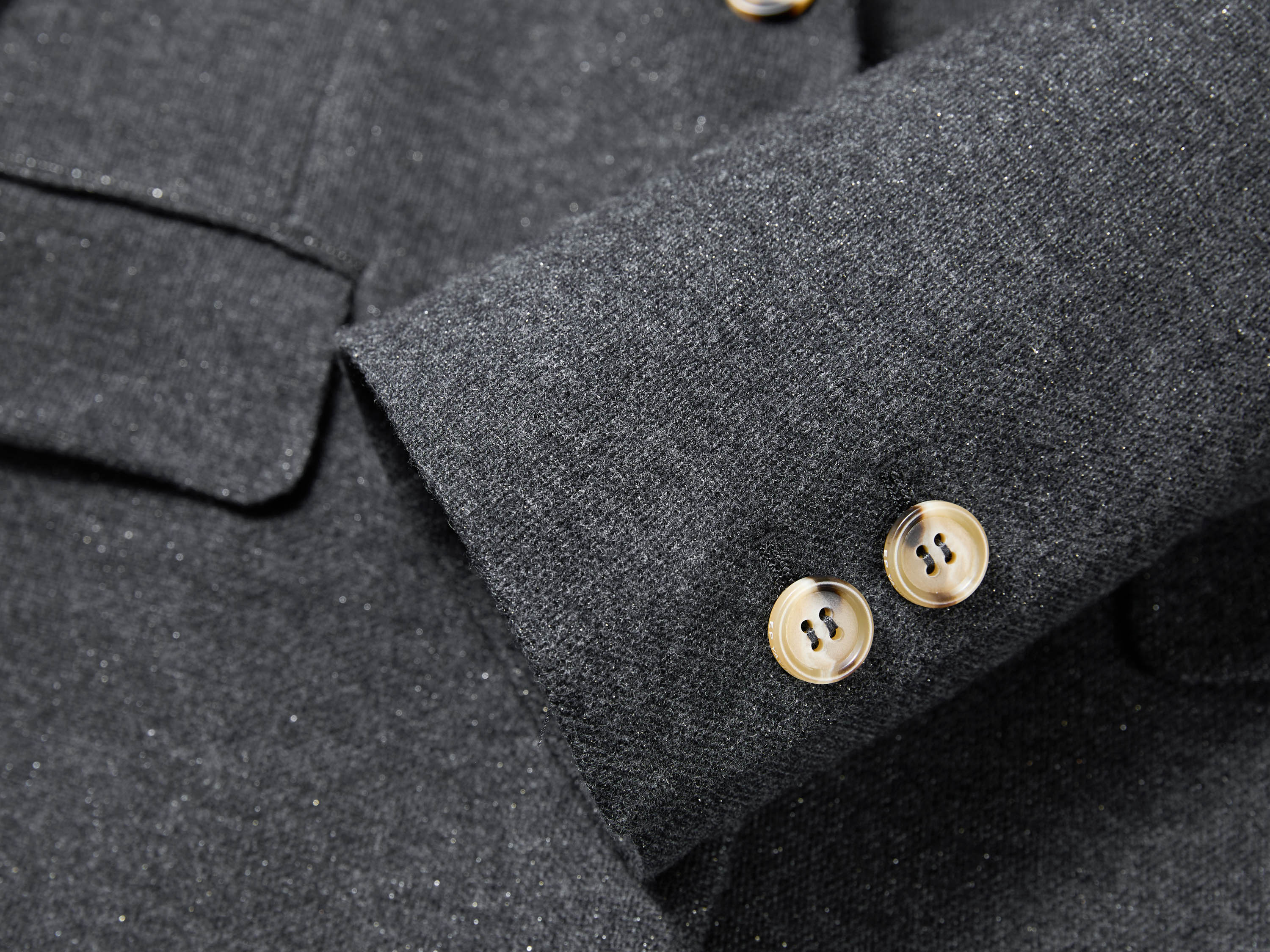 EP YAYING Honeycomb Knit Waisted Fitted Blazer