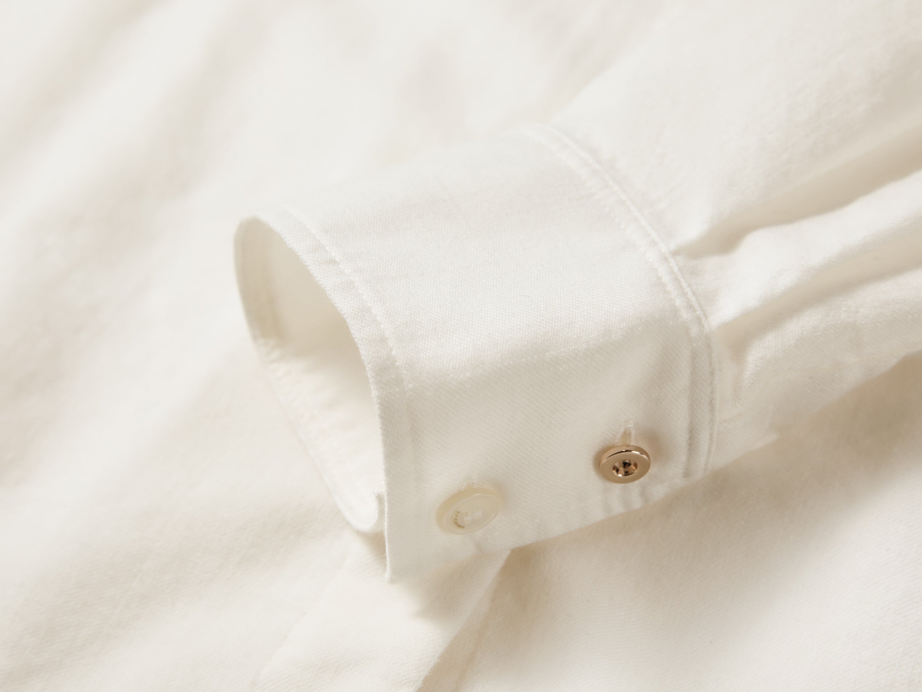 EP YAYING White Ruffle Stand Collar Wool Blouse