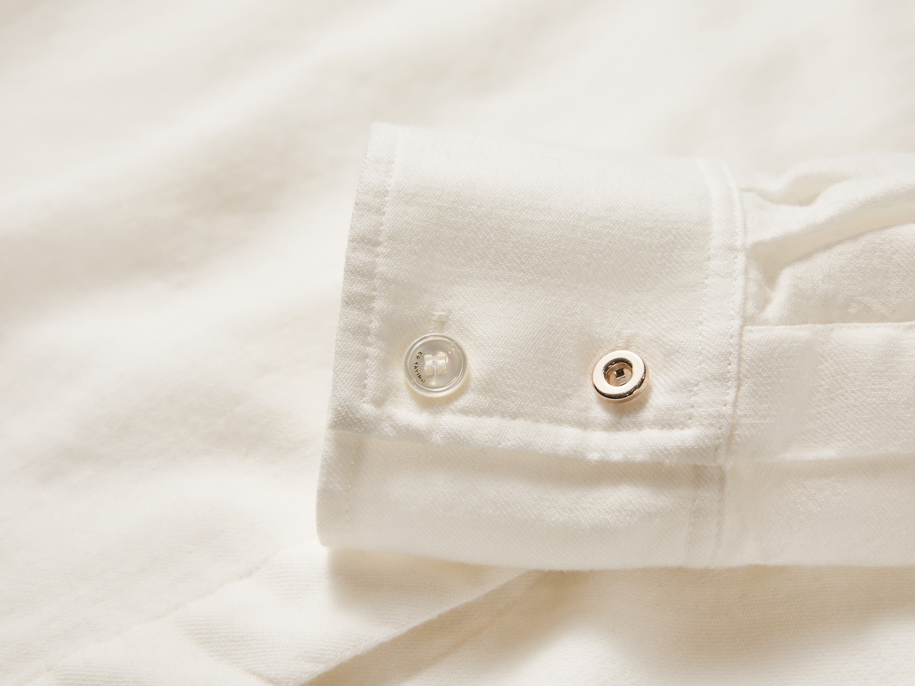 EP YAYING White Ruffle Stand Collar Wool Blouse